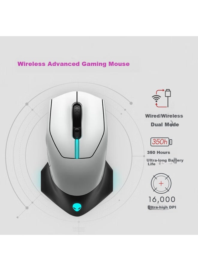 Alienware 610m+510k+520h Gaming And Esports Three-piece Set Rgb High-end Peripherals Holiday Gift White - Image 1