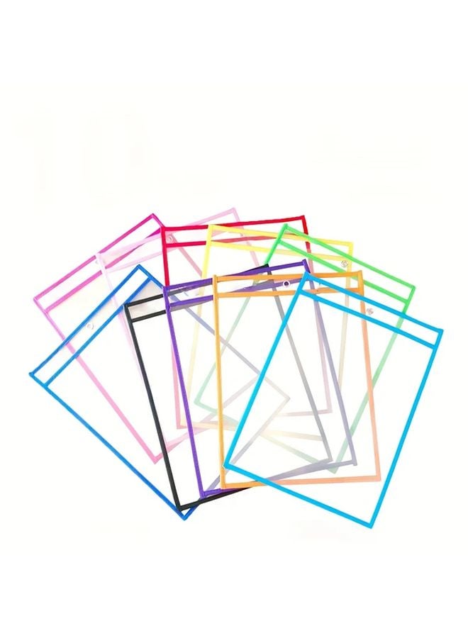 20Pcs Dry Erase Pocket Set With 10PCS Pen And 10PCS Reusable Bag A4 Size Classroom Supplies - Image 5
