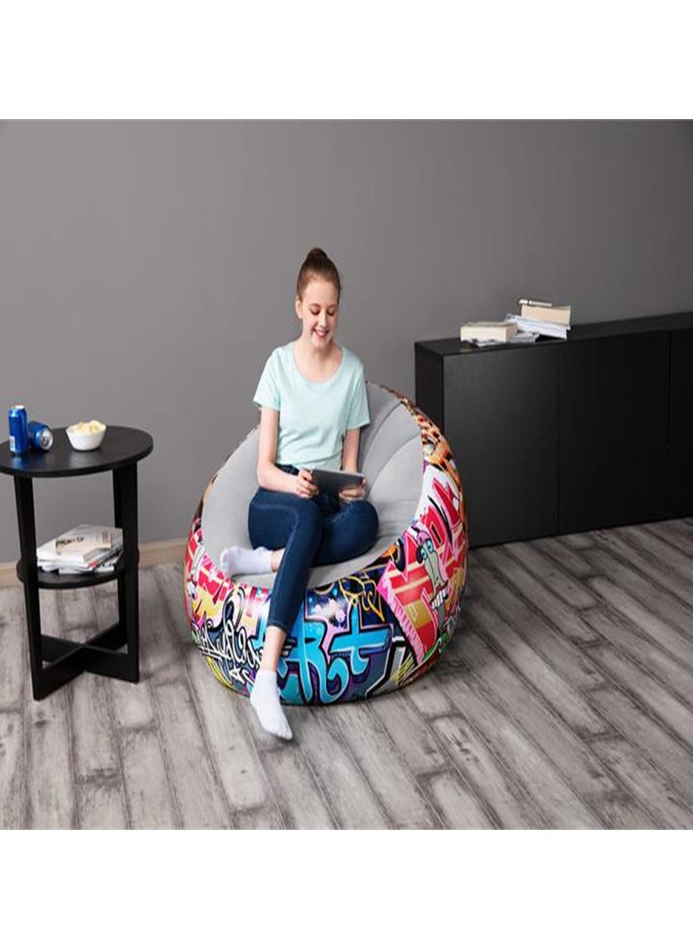 Bestway Bestway Graffiti Inflate-A-Chair 1.12M X 1.12M X 66Cm 26-75075  - Image 4