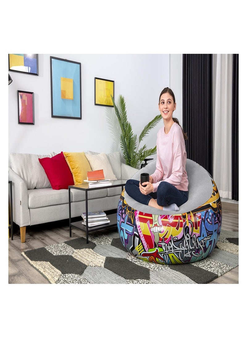 Bestway Bestway Graffiti Inflate-A-Chair 1.12M X 1.12M X 66Cm 26-75075  - Image 5
