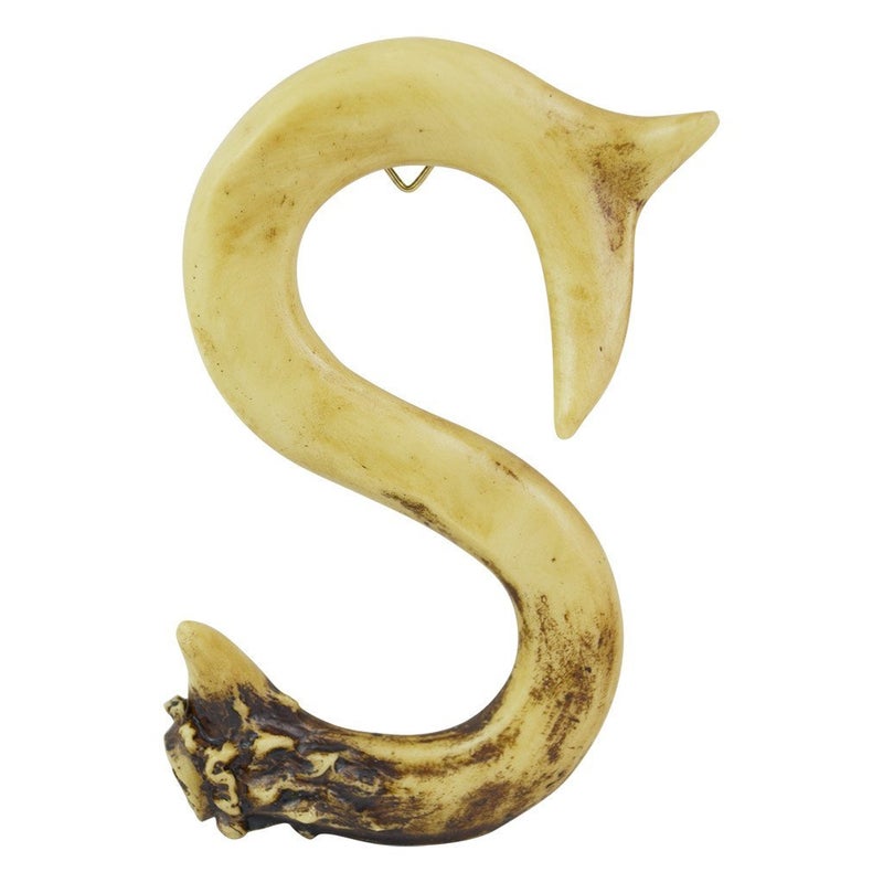 Pine Ridge Personalized Name Art 6 Antler Letter S Home Decor 3D Western Decorative Hanging Wall Letters Decorations Deer Antler Monogram Hunting Sign Design Unique Gift Ideas