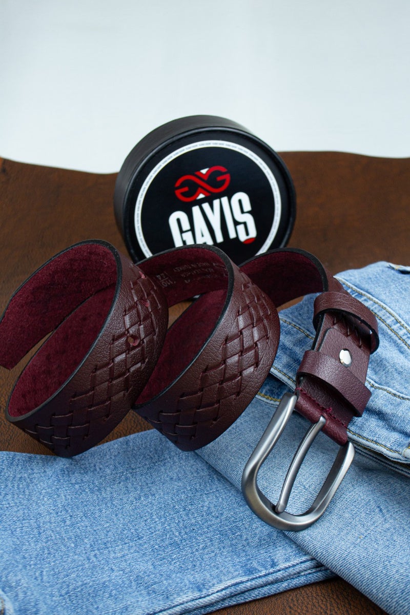 Gayış Gaış Special Boxed| Premium 100% Leather | Men's Denim-Fabric Trouser Belt | Italian Leather Belt  - Image 5
