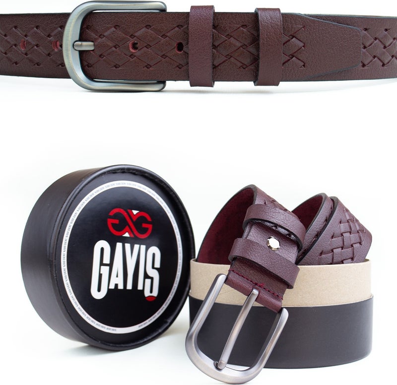Gayış Gaış Special Boxed| Premium 100% Leather | Men's Denim-Fabric Trouser Belt | Italian Leather Belt  - Image 4