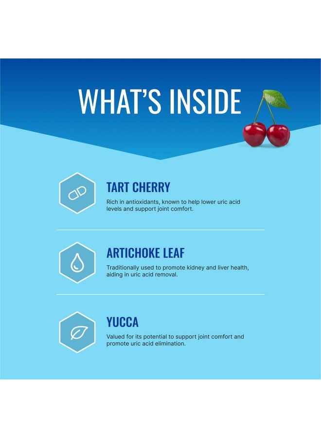 Approved Science معتمد ساينس® طرد حمض اليوريك مع حمض الفوليك والكرز الحامض - 60 كبسولة - إمداد لمدة شهر - Image 2