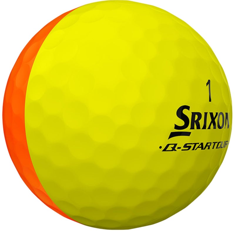 Srixon Q-Star Tour Divide Golf Balls, Orange/Yellow - Image 3