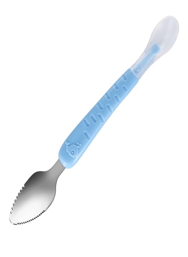 Optifit 2 In 1 Baby Fruit Spoon And Scraper For Baby Feeding, Multifunction Serrated Grapefruit Fruit Spoon For Kids,1 Count - Image 1