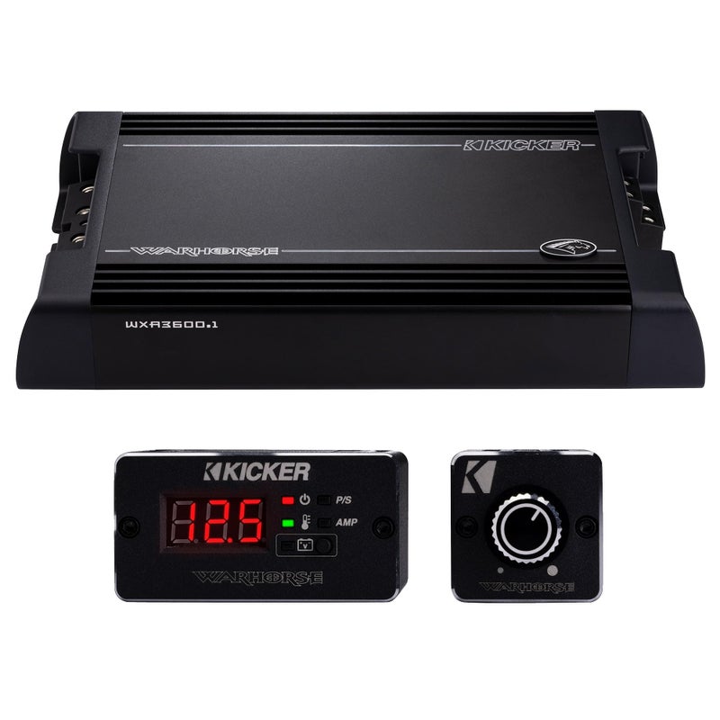 مضخم الصوت أحادي القناة Kicker Warhorse WXA36001 3600 وات × 1 عند 1 أوم 49WXA36001