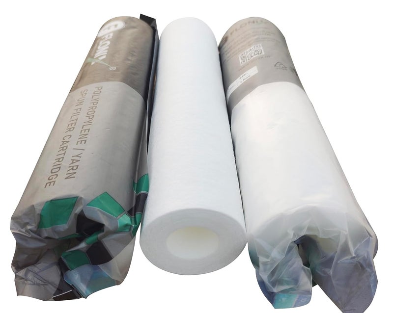 Aqualex Pokar RO Classic Gold 120 PP SPUN PRE FILTER 5 micron 10 inch Superier Quality 3pcs Set Suitable for Water RO purifier - Image 1