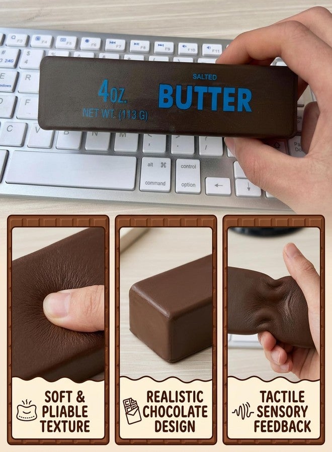 piercing Butter Squishy, Taba Squishy, Sensory Fidget Toy, Reusable Chocolate Bar Design, Portable Tool for Kids, Cheese Squishy, Squishy Ball, Single Piece Butter Squishy Toy - Image 2