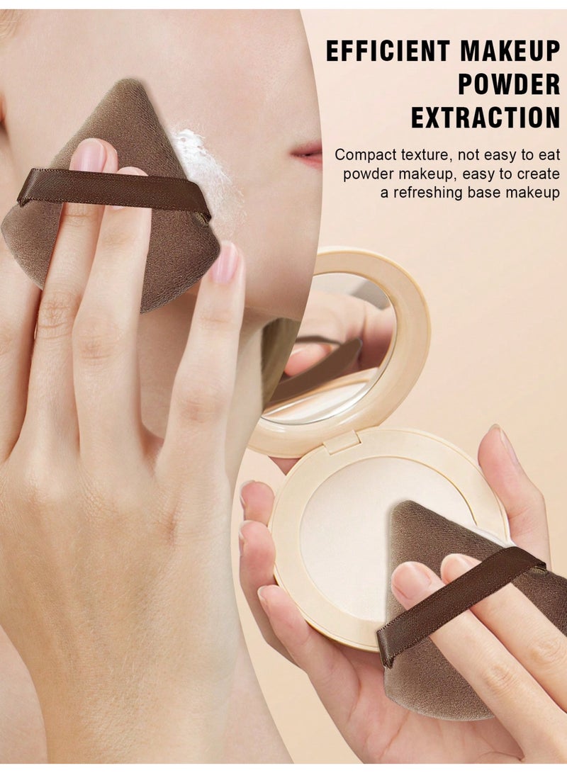 Miamia 50 Pcs  Multi-Functional Makeup Sponge Blender Set, Soft and Delicate, Suitable for Foundation, Concealer, and Setting, for Women and Adults Brown - Image 2