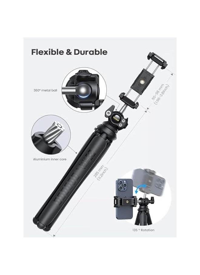 Arabest - Flexible 3-in-1 iPhone Tripod with Wireless Remote for Video Recording, Vlogging, Selfies - Compatible with Samsung, GoPro, Digital Camera - Image 1