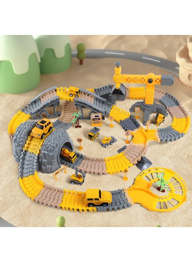 TUMAMA 249Pcs Construction Race Track Vehicle Toys For Boys And Girls, Stem Building Bendable Cars Track Sets For Toddlers 3 4 5 6 Years Old - Image 2