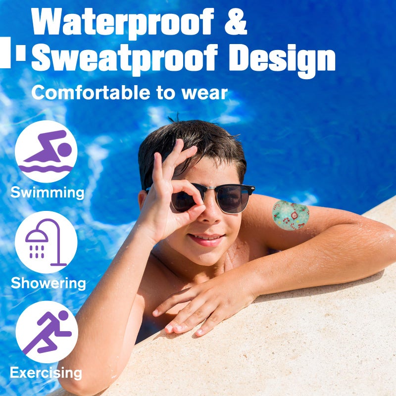 OBUZOO Libre 3 Sensor Covers Waterproof,10 Pack Breathable & Flexible Stickers for Libre 3 Sensor & Plus, Hypoallergenic & Latex Free Patches for Libre 3 Plus Sensor,Long Stay Protection - Image 3