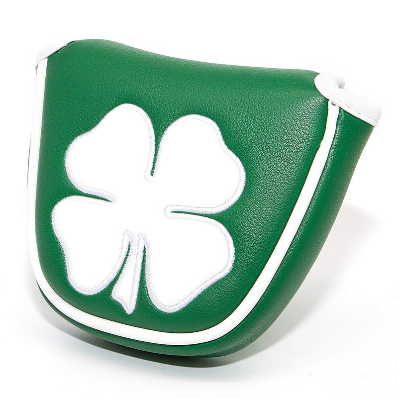 Barudan Golf Green White Shamrock Golf Headcover Head Covers Magnetic Mallet Putter Club Cover Protector Synthetic Leather Well Made for Odyssey 2ball PuttersScotty CameronTayormadePing - Image 2