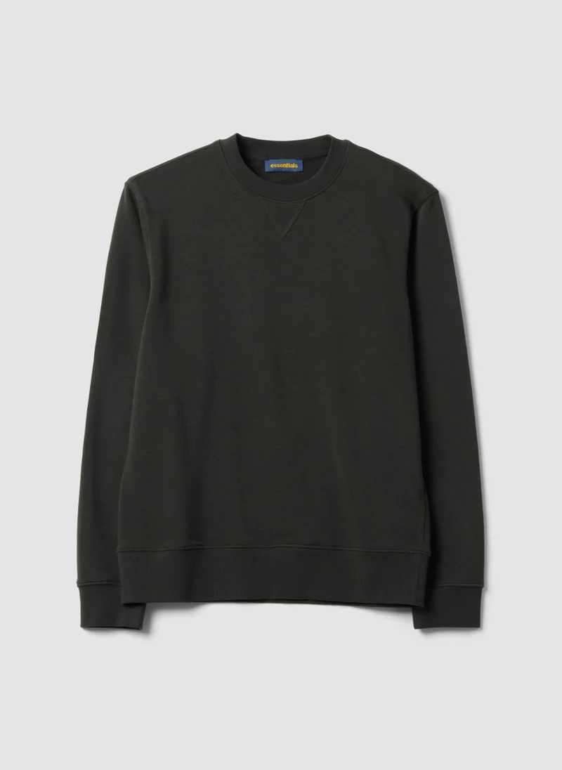 Ovs OVS Black crew-neck sweatshirt in cotton blend