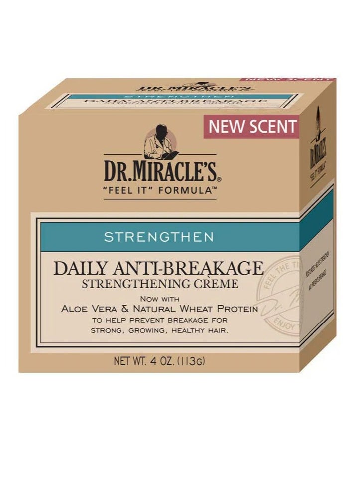 Dr. Miracle's Dr. Miracle’s Daily Anti-Breakage Strengthening Creme – Aloe Vera & Wheat Protein, Hair Breakage Control, Strong & Healthy Hair, 113g  - Image 2