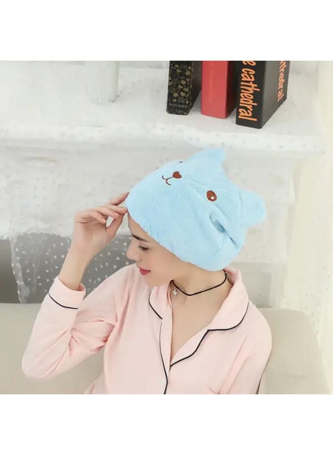 2pcs Cartoon Bear Quick Dry Hair Towel Cap Soft Absorbent Microfiber Hair Drying Cap - Image 3