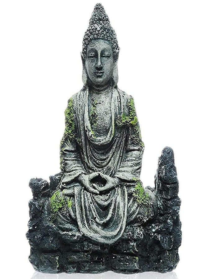 Mistletoe Handcrafted Antique Positive Buddha Statue for Aquarium Pond Fountains and Water or Fish Tank - Image 1