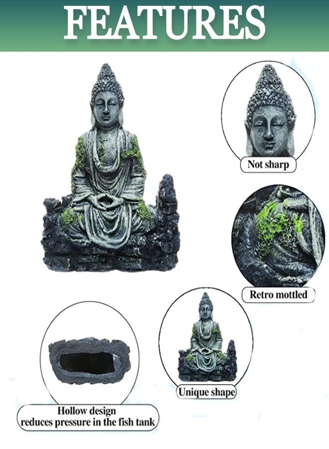 Mistletoe Handcrafted Antique Positive Buddha Statue for Aquarium Pond Fountains and Water or Fish Tank - Image 3