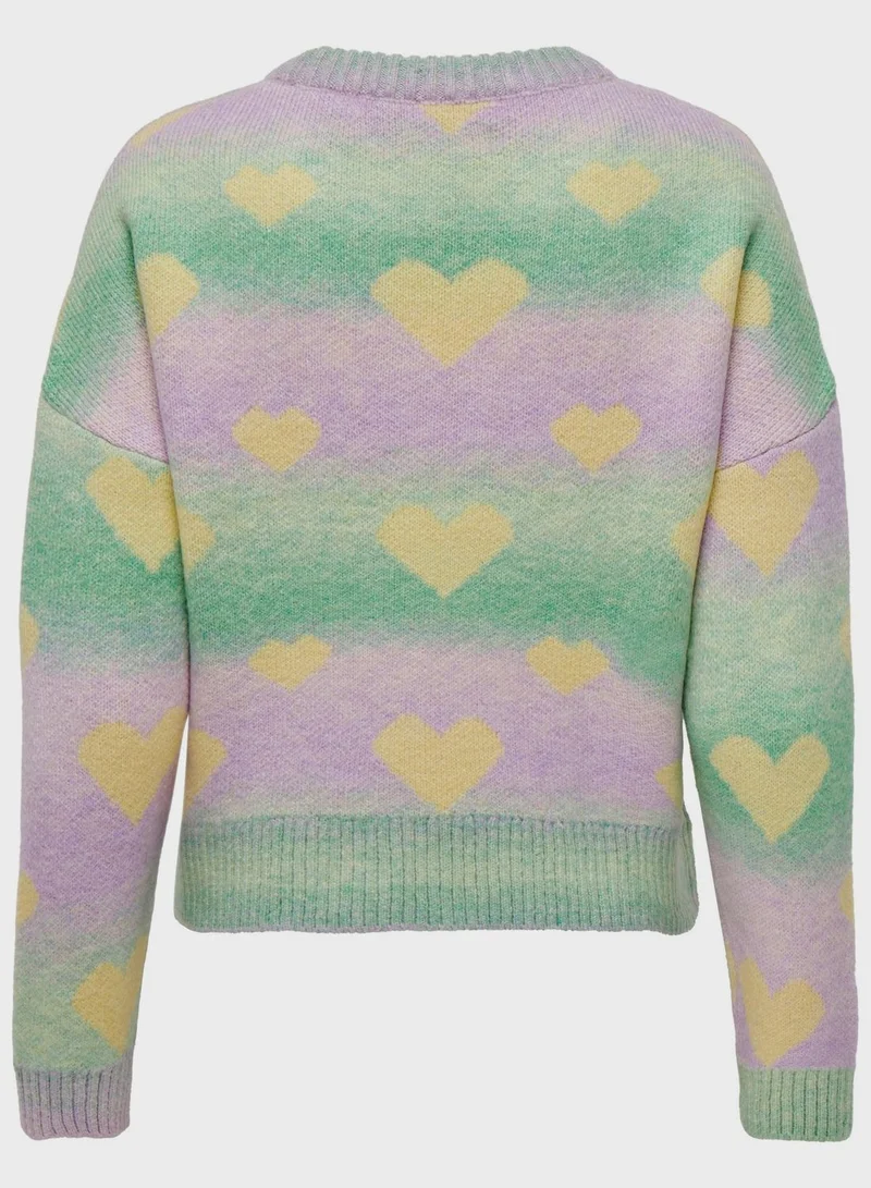 ONLY Heart Printed Sweater