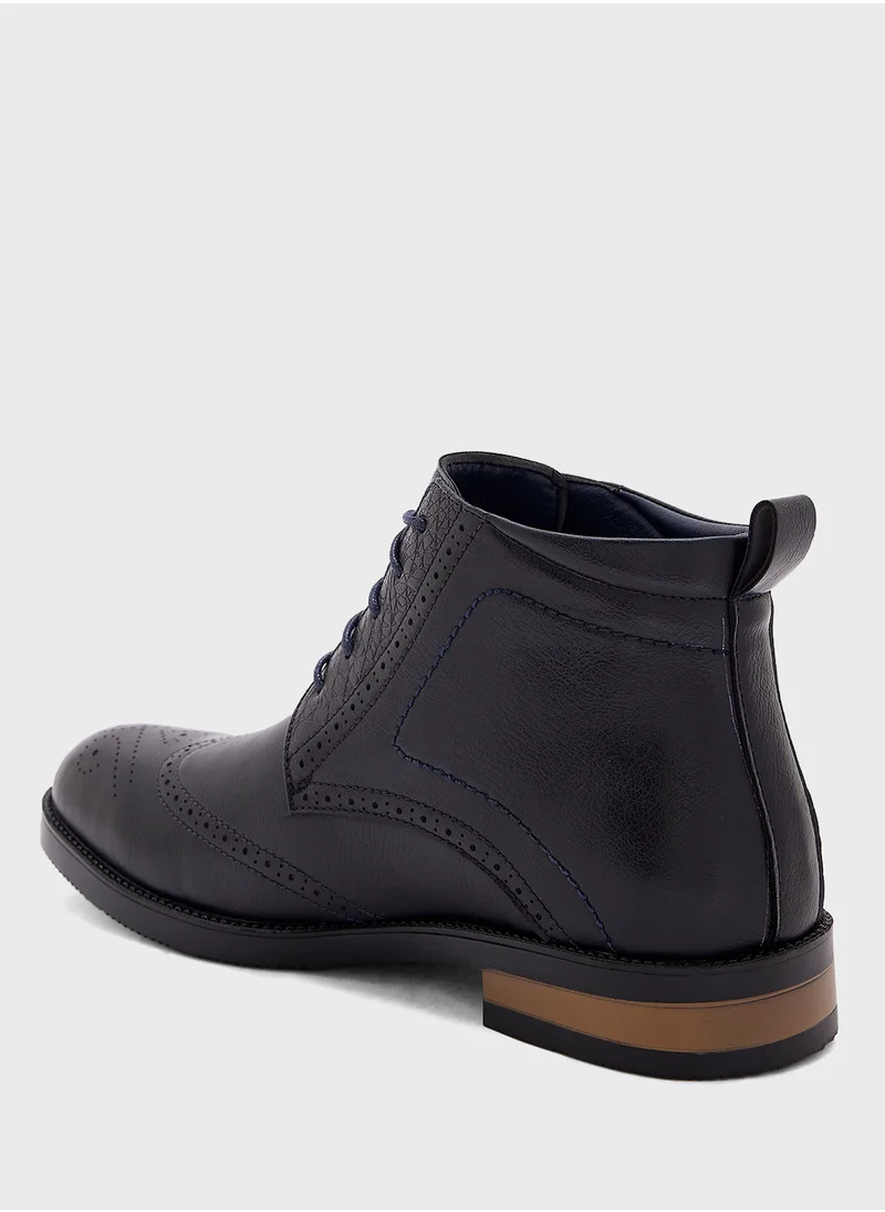 روبرت وود Wing Cap Formal Lace Up Boots