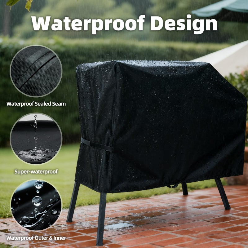NOELIFE Grill Cover for Blackstone 22 inch Griddle with Hood and Stand, Waterproof Griddle Accessories for Blackstone 17 and 22 inch, Windproof and UV Resistant (Cover only) - Image 3