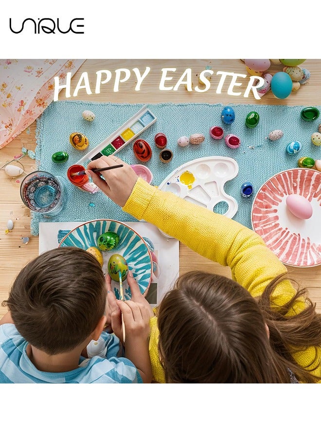 يونيك 2 قطعة صينية لوحة الطلاء البيضاوية ، لوحة صينية الطلاء البلاستيكية ، لوحة الطلاء ، لوحات صينية الطلاء منصات الطلاء مع فتحة الإبهام للبالغين والأطفال ، للرسم أو فئة الحرف اليدوية DIY ، أبيض - Image 4