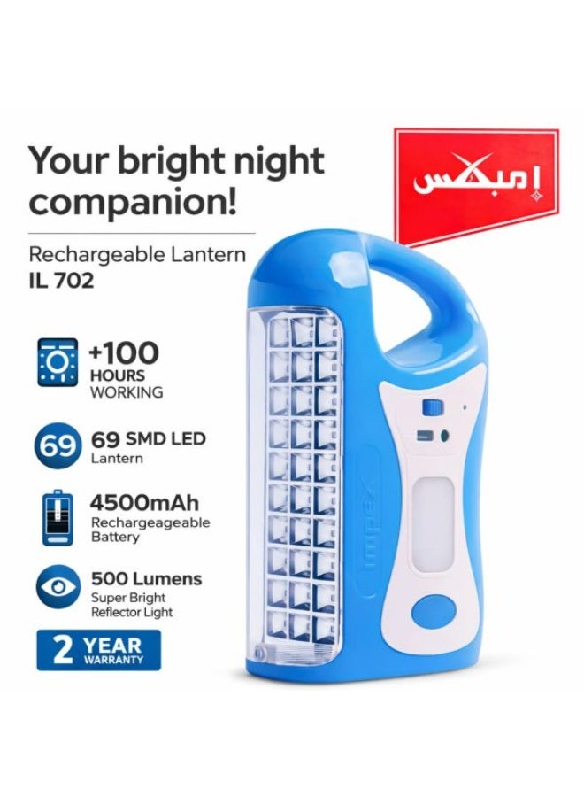 Impex Rechargeable Lantern IL702 LED Emergency Light 4500mAh - Image 2