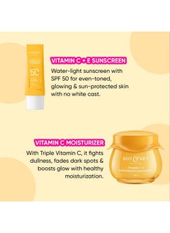 Dot & Key Dot & Key Vitamin C Daily Glow Essentials Skin Care Combo (Vitamin C Sunscreen SPF 50 PA+++ 50gm & Vitamin C Moisturizer 50gm) | For Glowing Skin | For All Skin Types | For Women & Men  - Image 4
