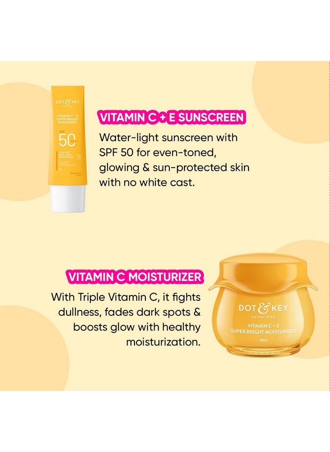 Dot & Key Dot & Key Vitamin C Daily Glow Essentials Skin Care Combo (Vitamin C Sunscreen SPF 50 PA+++ 50gm & Vitamin C Moisturizer 50gm) | For Glowing Skin | For All Skin Types | For Women & Men  - Image 4