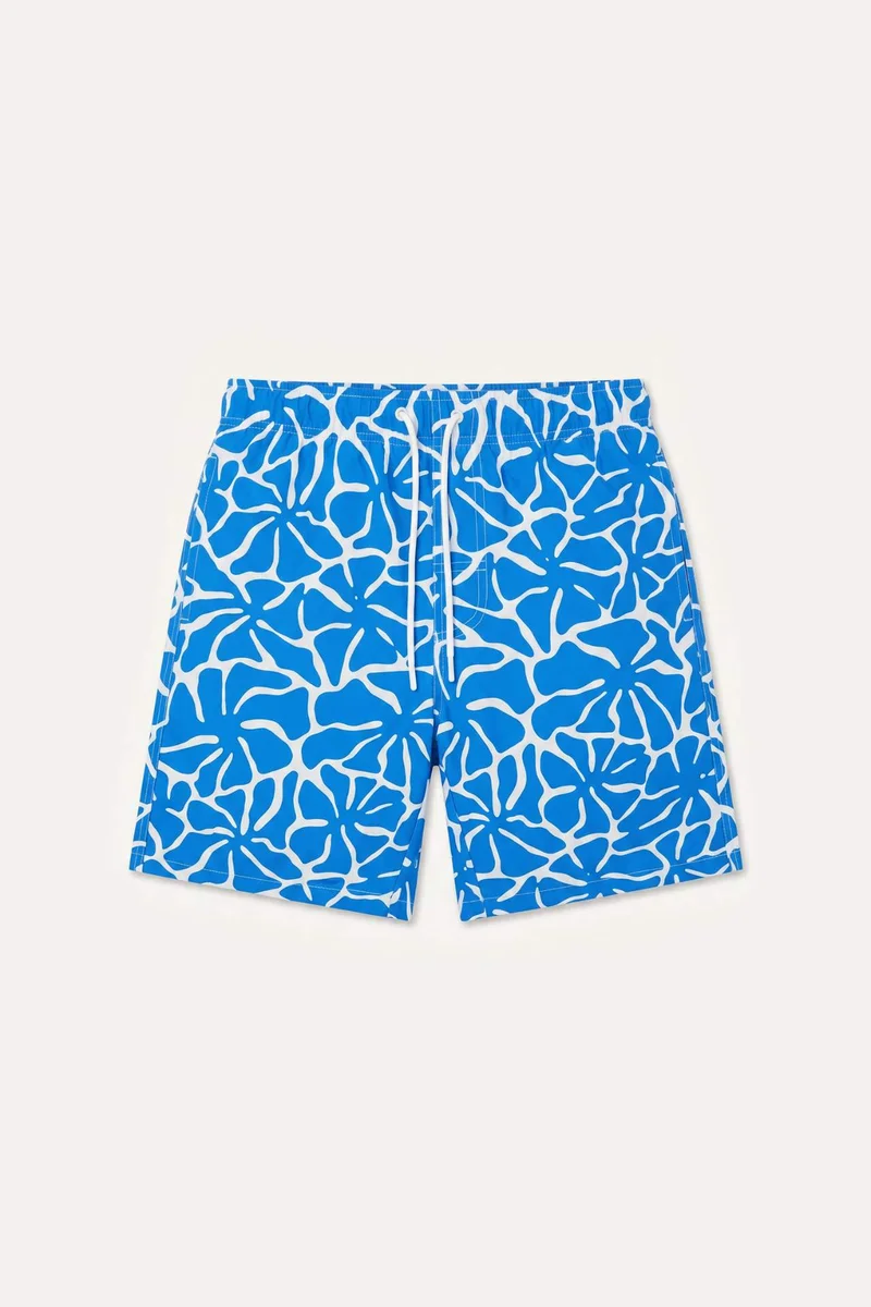 Regular Fit Printed Swim Shorts