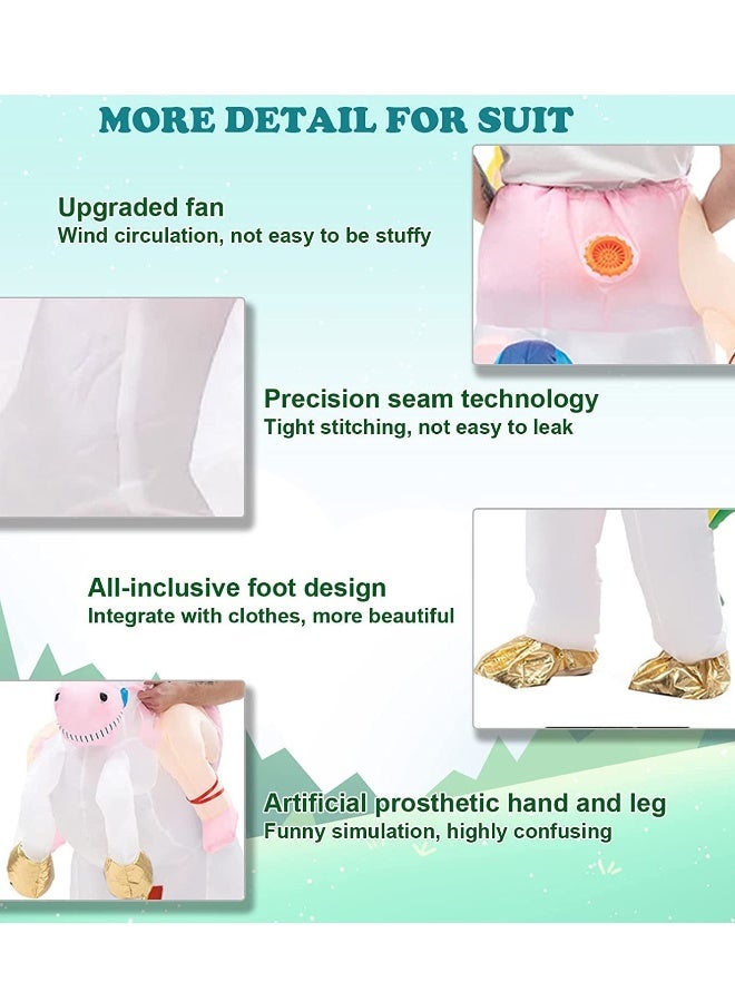 Inflatable Unicorn Costume Funny Fancy Dress Blow-Up Costumes Party Festival Masquerade Riding On Air Suit For Adults Men Women - Image 4