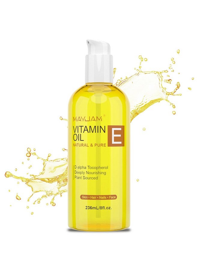 MAYJAM Vitamin E Oil 50,000 IU, Moisturizing Body Oil for Skin, Hair and Scalp, Tocopherol to Repair Dry, Damaged Skin (8Fl Oz) - Image 1