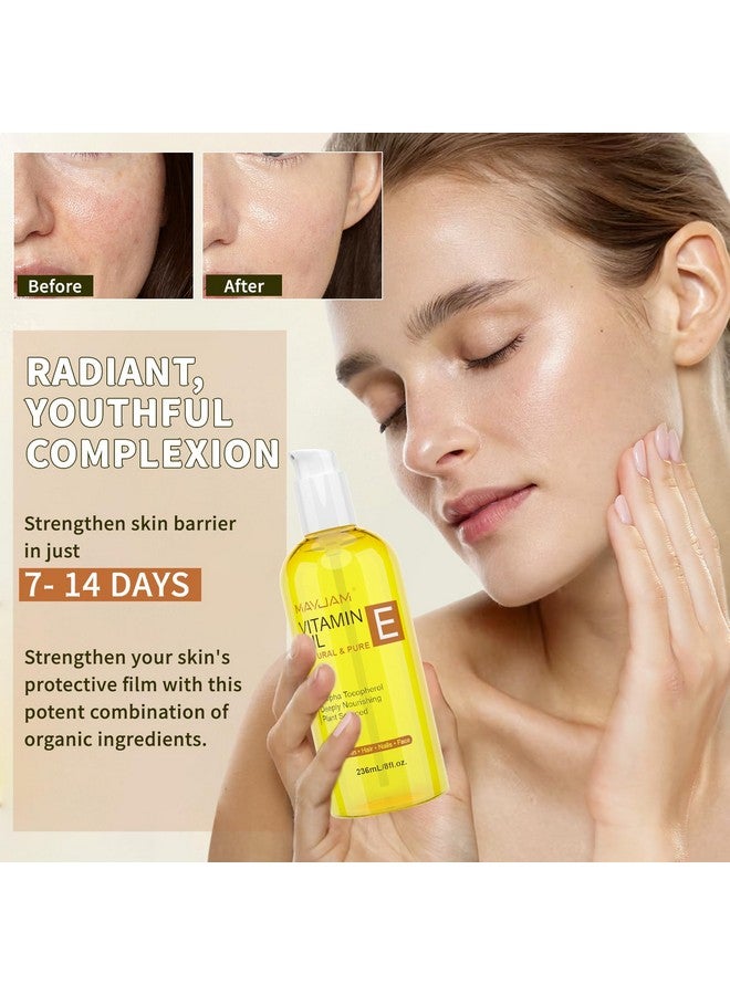 MAYJAM Vitamin E Oil 50,000 IU, Moisturizing Body Oil for Skin, Hair and Scalp, Tocopherol to Repair Dry, Damaged Skin (8Fl Oz) - Image 5
