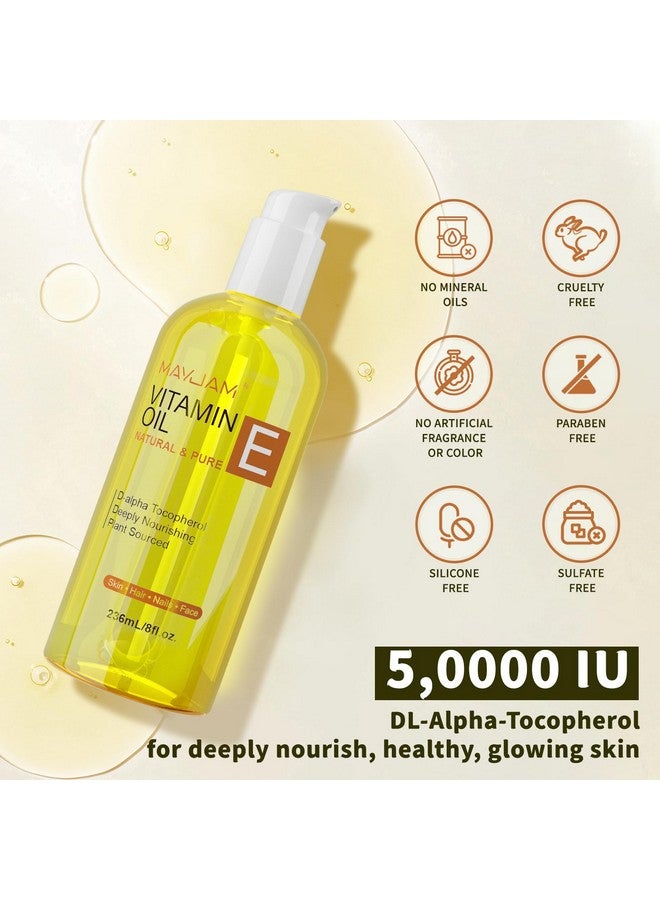 MAYJAM Vitamin E Oil 50,000 IU, Moisturizing Body Oil for Skin, Hair and Scalp, Tocopherol to Repair Dry, Damaged Skin (8Fl Oz) - Image 2