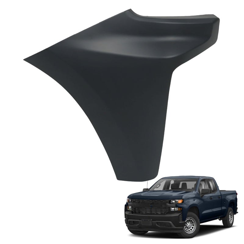 ANTUKO Black Front Bumper End Cap Extension Right Side Replacement for 2019 2020 2021 2022 Silverado 1500 GM1017110