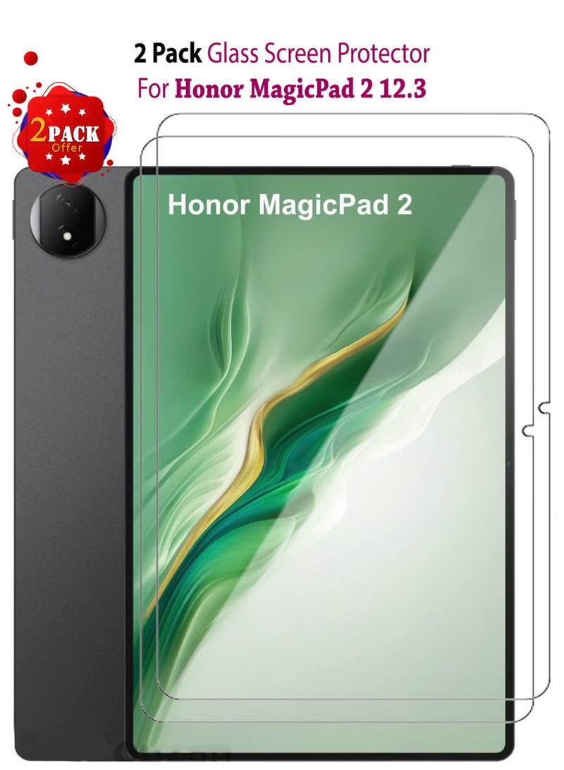 2 Pack Honor MagicPad 2 12.3 Premium Tempered Glass Screen Protector for Honor MagicPad 2 12.3 With Installation Kit - Image 1