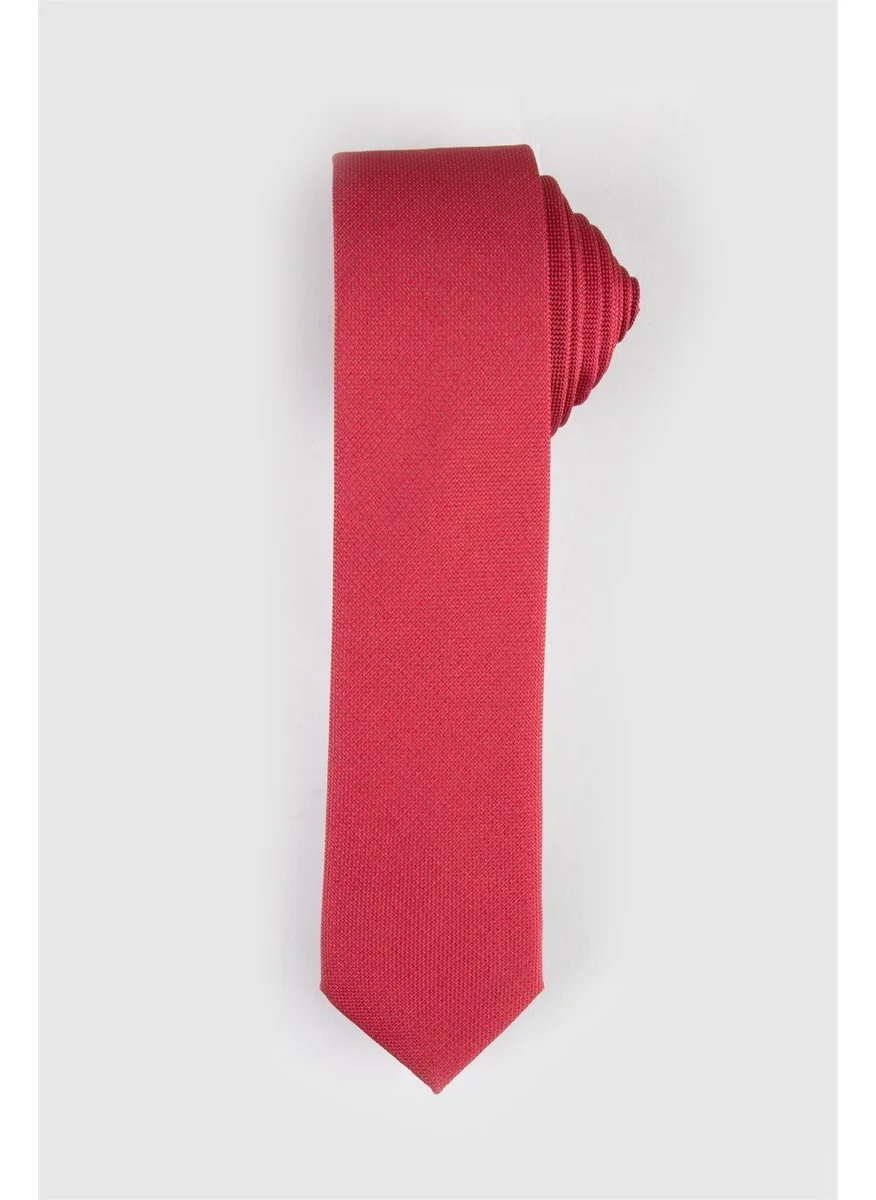 تودورس Self Patterned Plain Men's Burgundy Tie