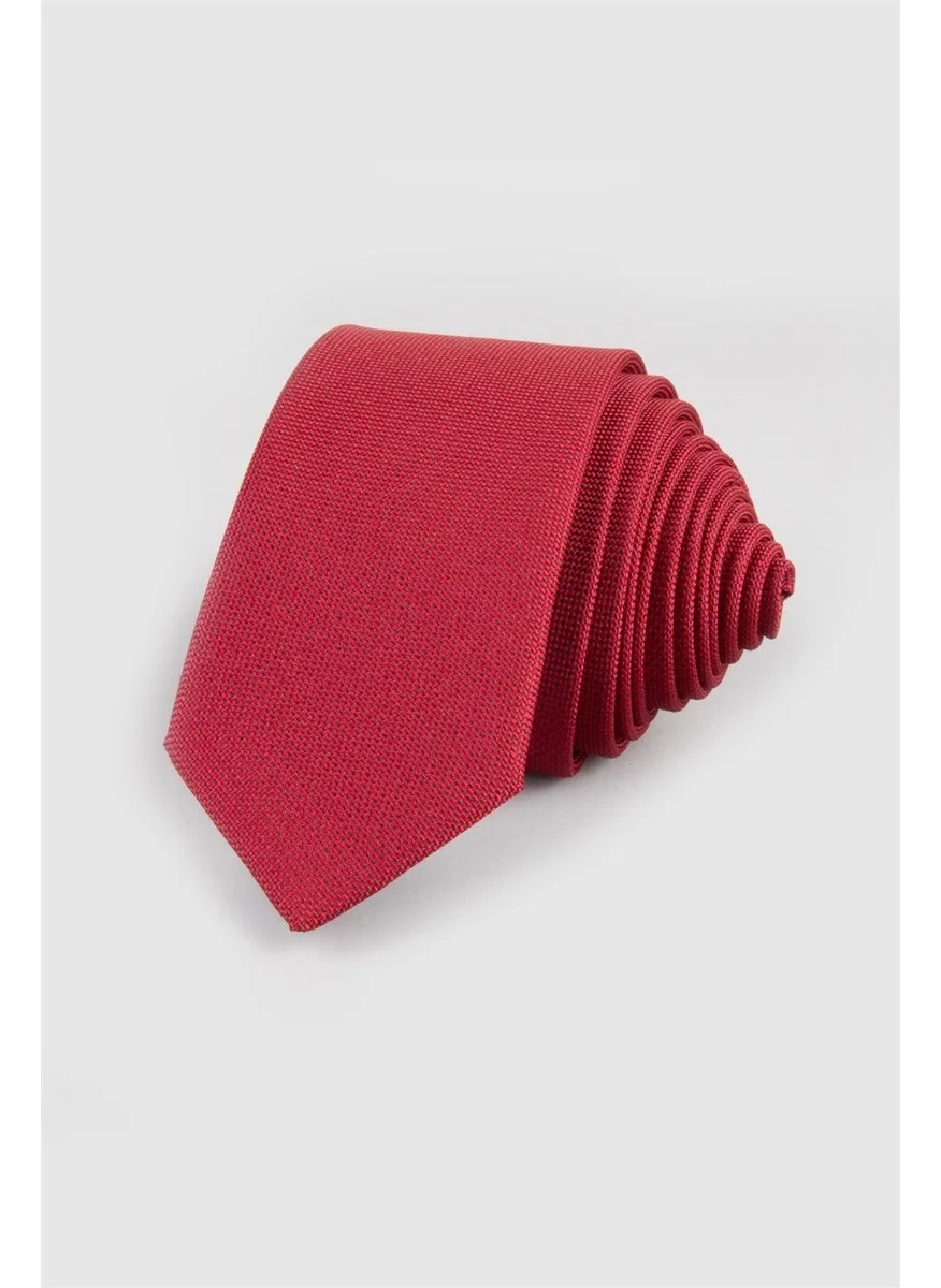 تودورس Self Patterned Plain Men's Burgundy Tie