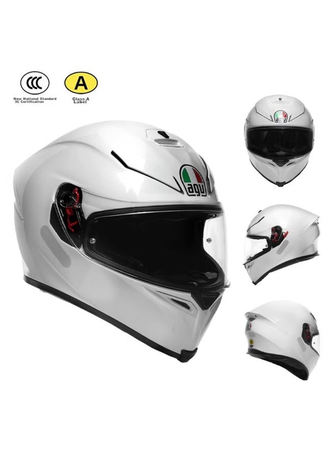 Agvk5s Helmet, Motorcycle Racing Helmet, Full-face Helmet, Dual Visor, For Men And Women, All-season Racing Helmet - Image 1