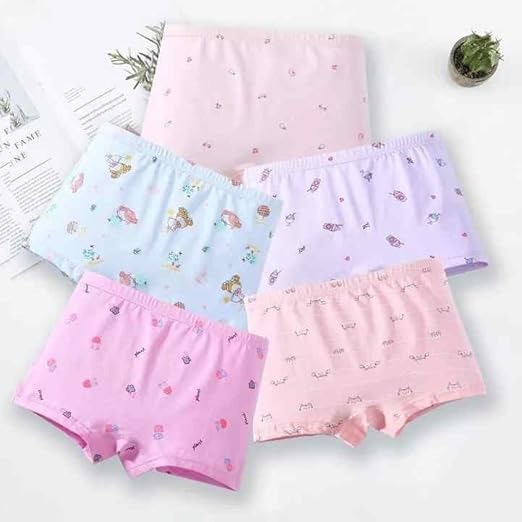 TERI BERI Girl's Cotton Boyshorts Panties (Assorted Colours & Prints) (9-10 yr,Pack of 4) - Image 3