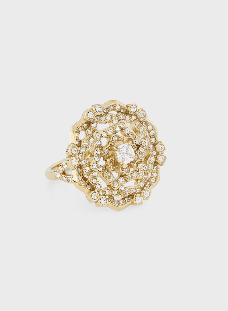 GUESS Crystal Detail Single Ring - Image 1