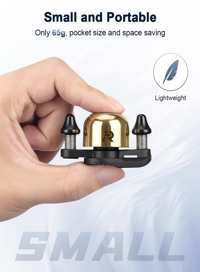Onvian Road Bike Bell,100dB Crisp Durable Double Hammer Bicycle Bell for Adults,Waterproof Copper Case Bike Bells Universal Fit for Most Grips,Easy Installation - Image 3