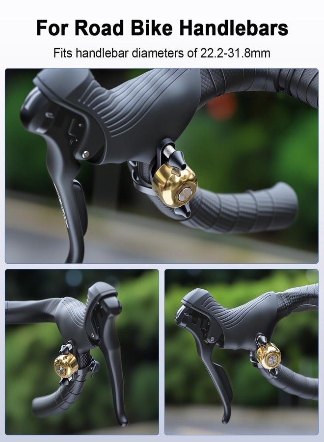 Onvian Road Bike Bell,100dB Crisp Durable Double Hammer Bicycle Bell for Adults,Waterproof Copper Case Bike Bells Universal Fit for Most Grips,Easy Installation - Image 4