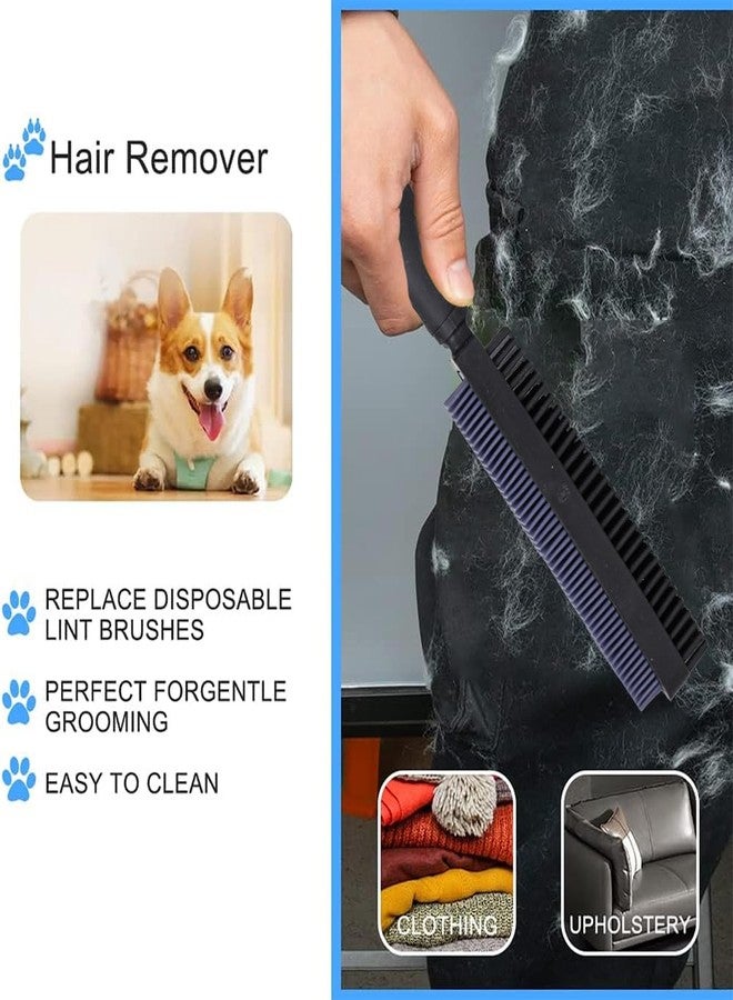 GLOHOO Rubber Pet Hair Removal Brush, Dogs Cats Hair Lint Remover Tool Massage Bath Comb Brush for Cleaning and Grooming (Black) - Image 3