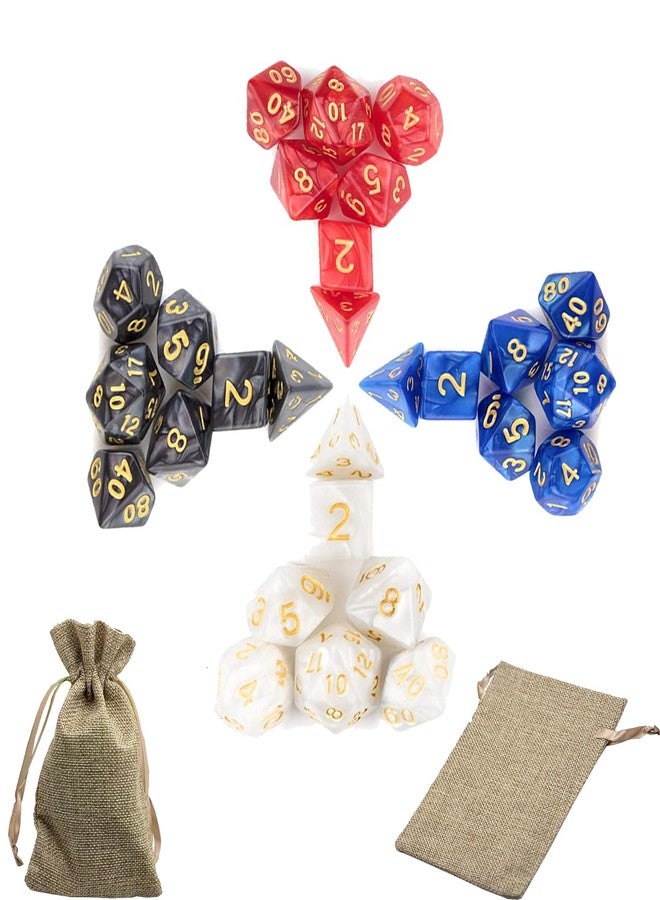 BCNJEPIN Dice, 28PCS Dice Cube with 1PCS Storage Bag, Casino Multiple Types Can Handle Various Situations, Suitable for Various Board Games, Matching Storage Bags, Essential for Party and Party Board Games - Image 1