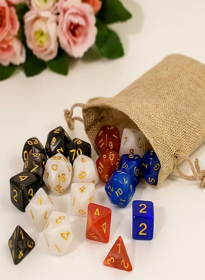 BCNJEPIN Dice, 28PCS Dice Cube with 1PCS Storage Bag, Casino Multiple Types Can Handle Various Situations, Suitable for Various Board Games, Matching Storage Bags, Essential for Party and Party Board Games - Image 4