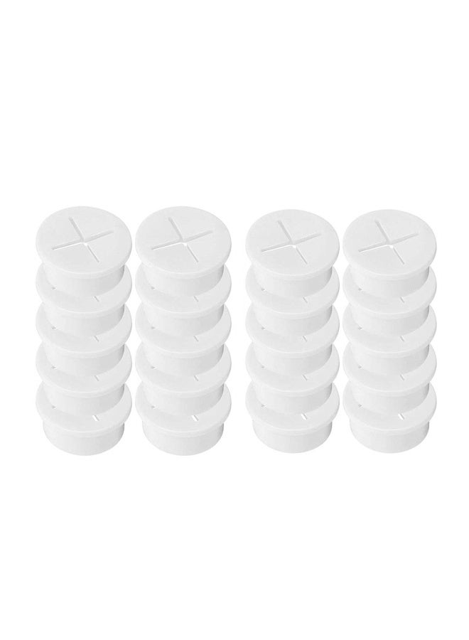 Wire Hole Cover, SYOSI 20 Pieces 1 Inch Flexible Silicone Cable Cord Grommet for Desk, and Other Furnitures, Wire Organizer  - Image 1