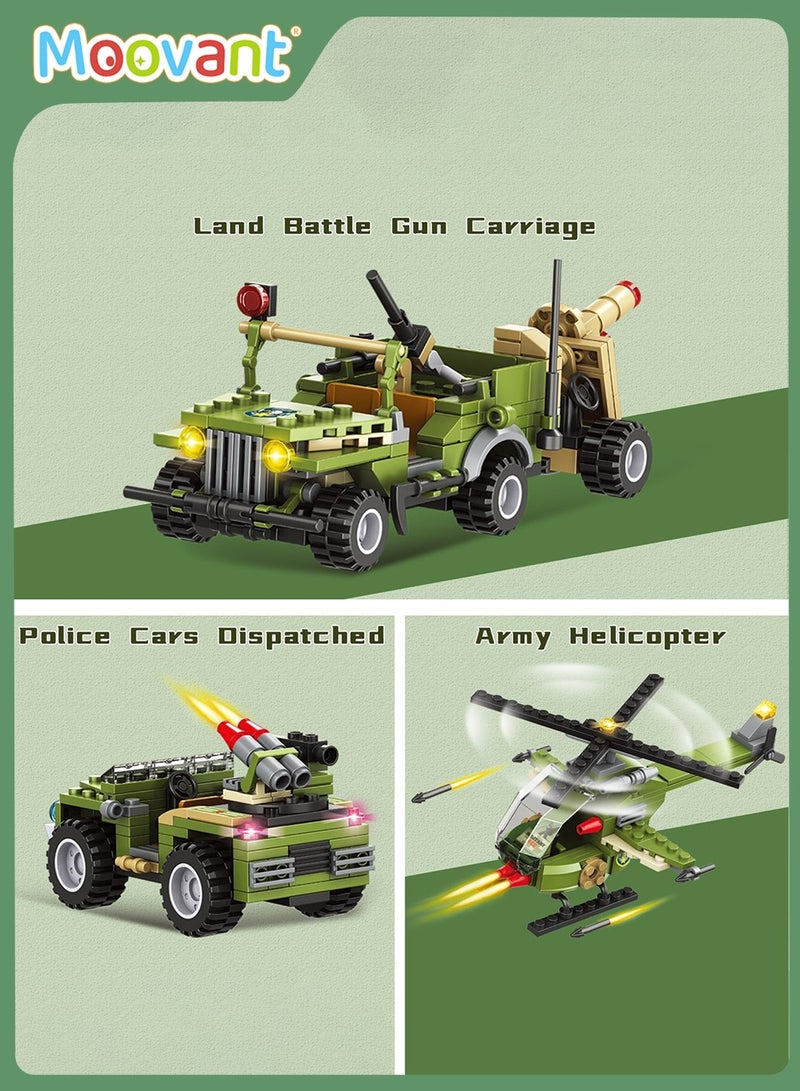 Moovant 870PCS Building Block Set for Kids Children, Armored Vehicle Assembly Building Block Toys, Aircraft Building Blocks, Educational STEM Building Toys for Boys and Girls, Multicolor - Image 5