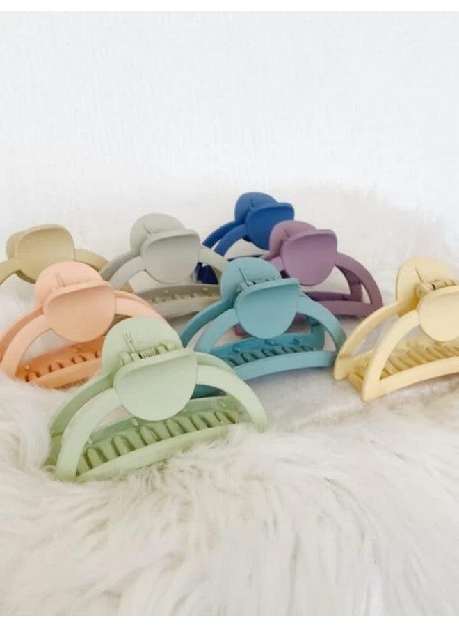 DENICRAAS Multi -Color Matte Hair Clip/Claws For Women &Girls- Easy to wear hair accessories set (Pack Of 12) - Image 5